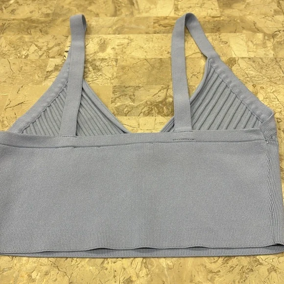 Zara Lavender Ribbed Crop Top - Picture 2 of 3